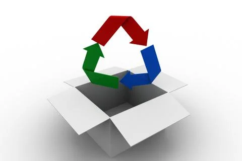 Re cycle arrow in the box Free Stock Illustration