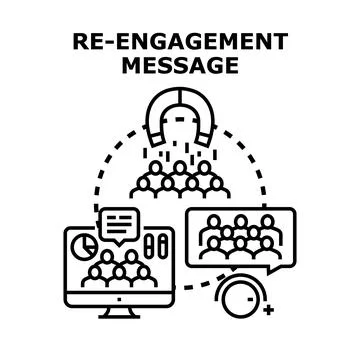 Re engagement message vector concept for marketing strategy Stock Illustration
