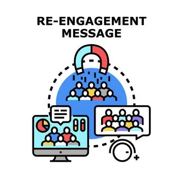 Re engagement message vector concept for marketing strategy Stock Illustration
