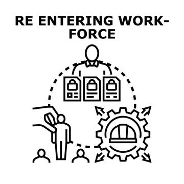 Re entering workforce program connecting job seekers Illustration