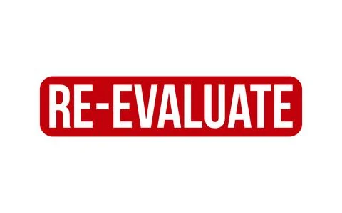 Re Evaluate Rubber Stamp Seal Vector Stock Illustration