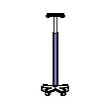 Re hydration iv drip stand pixel art vector illustration Stock Illustration