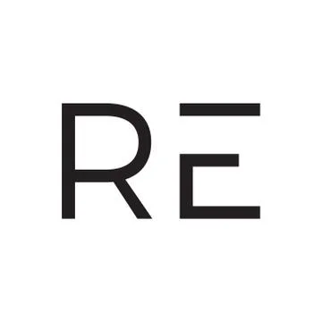 Re initial letter vector logo icon Illustrazione stock
