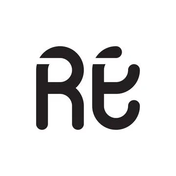Re initial letter vector logo icon Stock Illustration