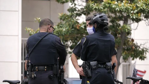 Re-open California Protest: Republicans Protest COVID-19 Lockdown Stockbeeldmateriaal 130060668