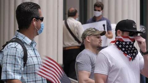 Re-open California Protest: Republicans Protest COVID-19 Lockdown Видео 130062933