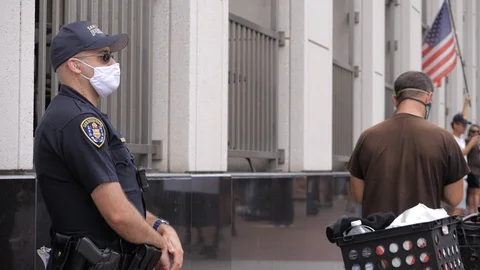 Re-open California Protest: Republicans Protest COVID-19 Lockdown Stockbeeldmateriaal 130153103