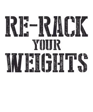 Re-Rack Your Weights Stock Illustration