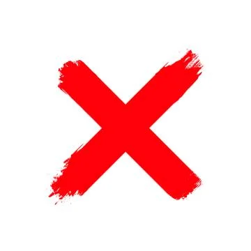 Re wrong cross vector symbol. Handwritten vote ink sign cross mark Illustrazione stock