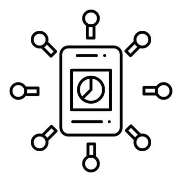 Reach Line Icon Stock-Illustration