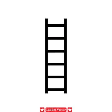 Reach New Pinnacles  Ladder Vector Collection for Designers Stock Illustration