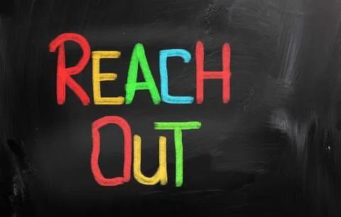 Reach out concept Illustrazione stock
