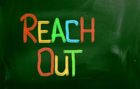Reach out concept Illustrazione stock