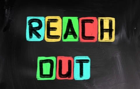 Reach out concept Illustrazione stock