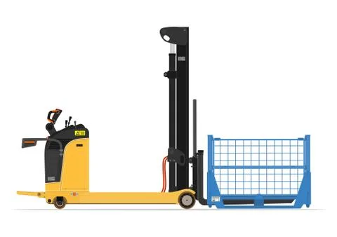 Reach stacker forklift. Stock Illustration