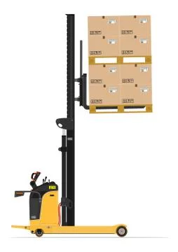 Reach stacker forklift. Stock Illustration