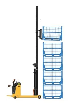 Reach stacker forklift. Stock Illustration