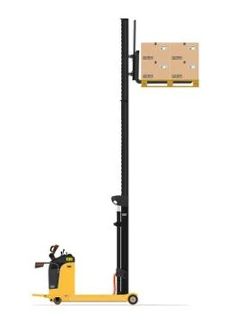 Reach stacker forklift. Stock Illustration