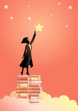 Reach for the star Stock Illustration