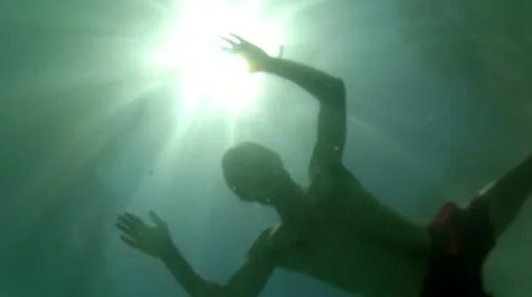 Reach the surface. Stock Footage 21434880