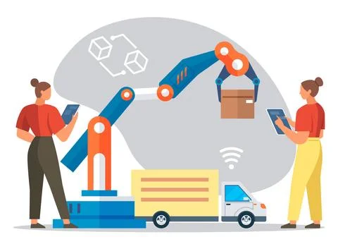 Reach target audience with content generation for online platform Modern Stock Illustration