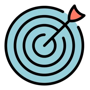 Reached goal icon vector flat 스톡 일러스트