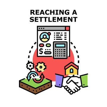 Reaching agreement transaction business process concept Stock Illustration