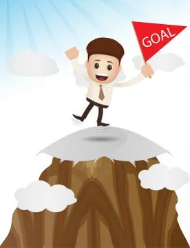 Reaching goal target Stock Illustration