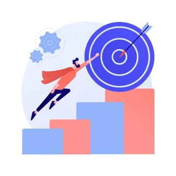 Reaching goal vector concept metaphor Stock Illustration