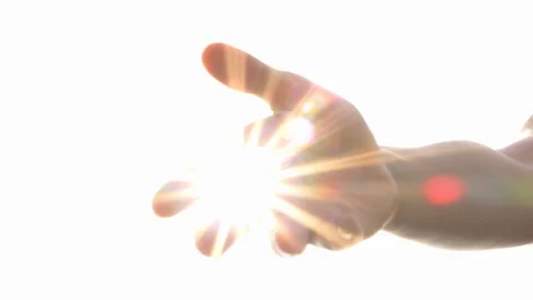 Reaching helping hand with brightness, blessing, god, angel Видео 89562174