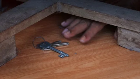 Reaching hidden house keys Видео 335192429