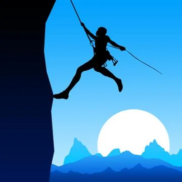 Reaching high Stock Illustration