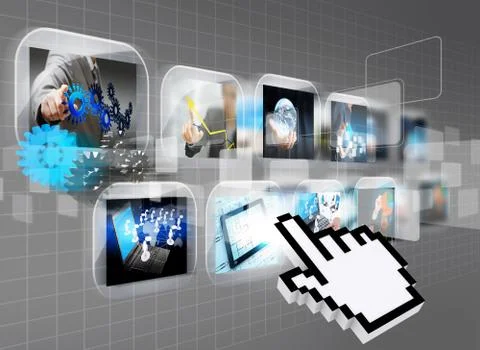 Reaching images Stock Illustration