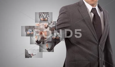 Reaching images streaming Stock Illustration