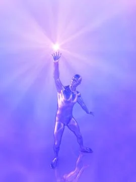 Reaching for the Light Stock Illustration