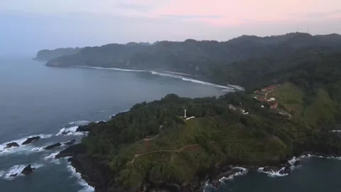 Reaching the Lighthouse Stock Footage 146693608