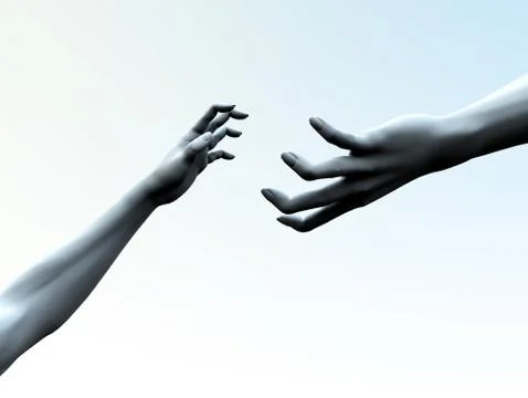 Reaching Out Stock Illustration