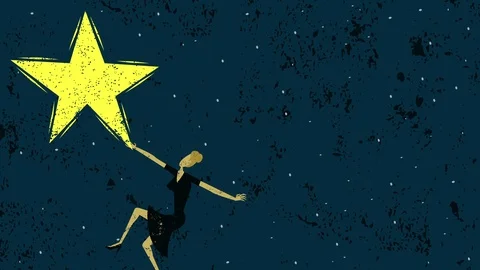 Reaching for a star Stock Footage 93554242