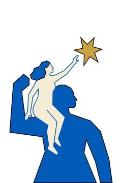 Reaching for the Star Stock Illustration