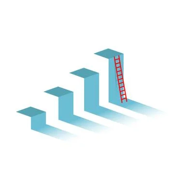 Reaching Target. business graph concept. Stock Illustration