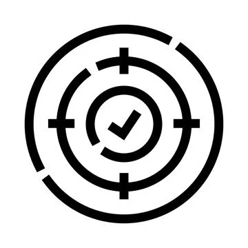 Reaching target goal and achieving success concept Stock Illustration