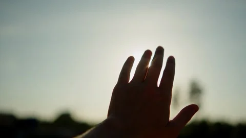 Reaching toward the light. Representation of human aspiration, dreaming, an.. Stock Footage 335652684