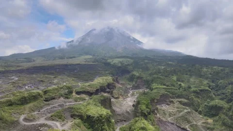 Reaching the Volcano Stock Footage 149222925