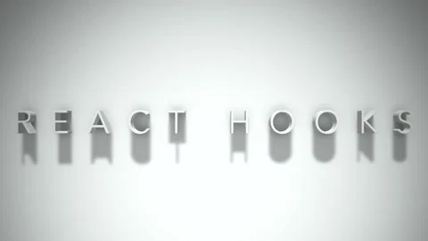 React hooks 3D title animation with shadows on a white background Vidéo 297268869