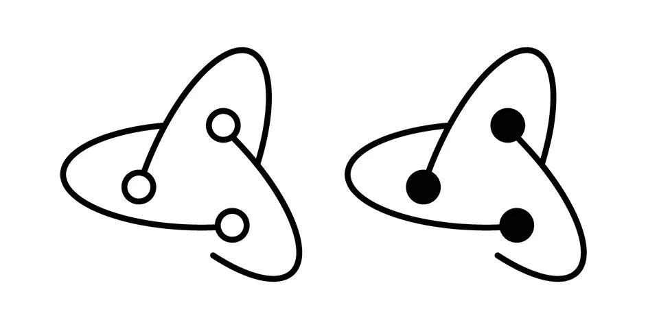 React icon drawing lines. Silhouette style vector bundle 스톡 일러스트