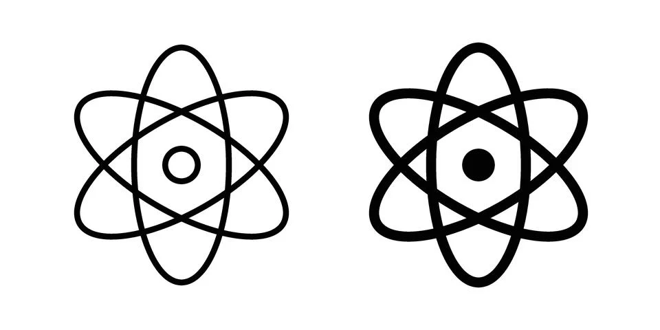 React icon pack with silhouette and stroke web icons Stock Illustration