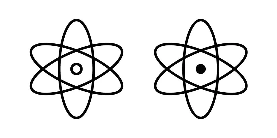 React icon silhouette vector set. thin line pack Stock Illustration