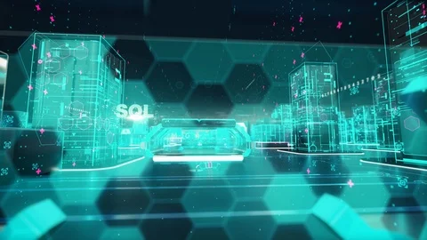 React native with digital technology concept Stock Footage 94097102