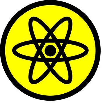 React or Atom Hazard Symbol - Bold Safety Concern Illustration Stock Illustration