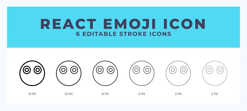 React vector icon. With different stroke vector illustration. 库存插图